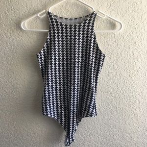 SOLD. AA houndstooth bodysuit